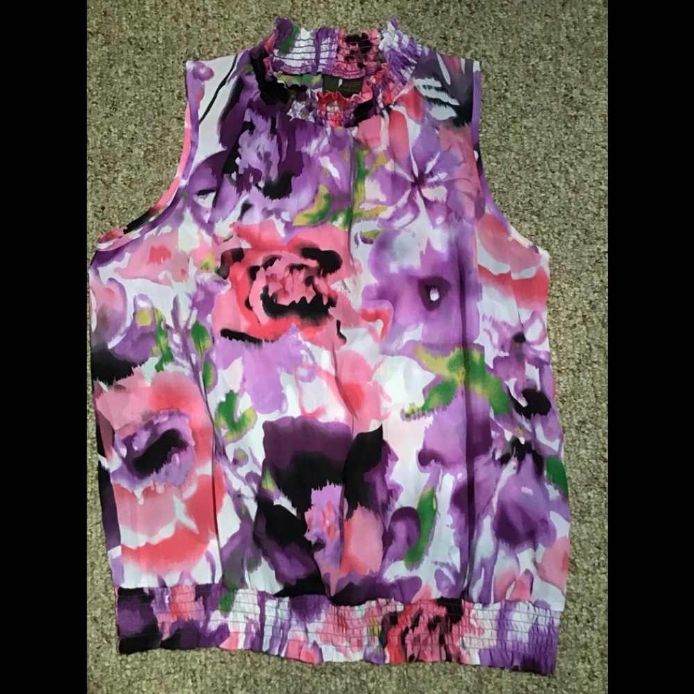 Women’s size large sleeveless sheer top/blouse